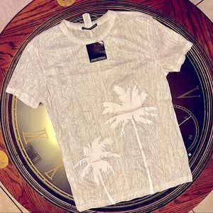 Andrew Christian T-Shirt GLISTEN PALM TEE 10259, white sz medium